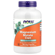 Cápsulas de malato de magnésio, 180 vcaps, Now Foods