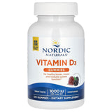 Gomas de Vitamina D3, 1000 UI de Frutos Silvestres - 120 gomas, Nordic Naturals