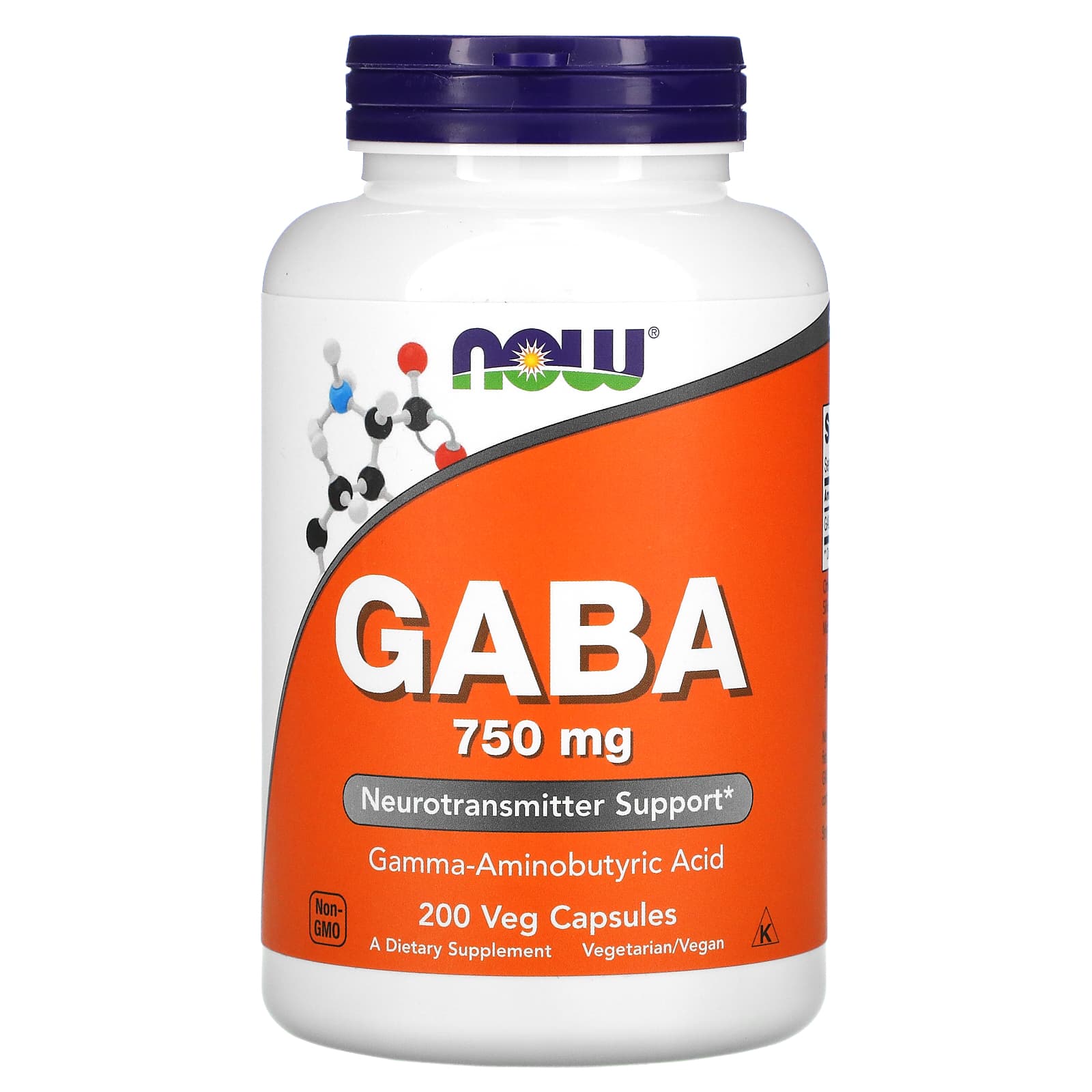 GABA - 750 mg, 200 vcaps, Now Foods