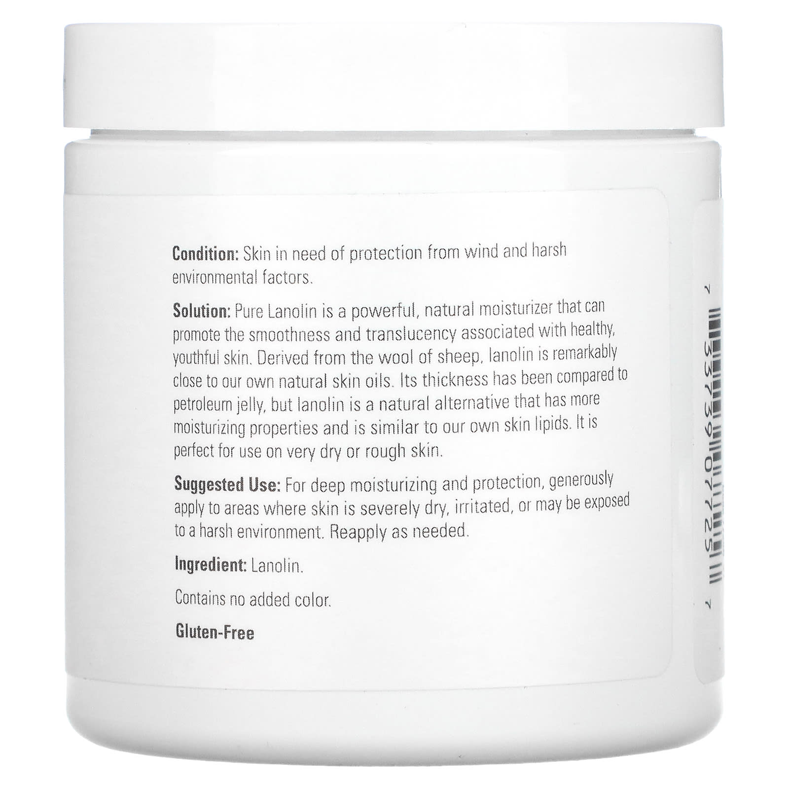 Lanolina - 100% Pura, 198 gramas, Now Foods