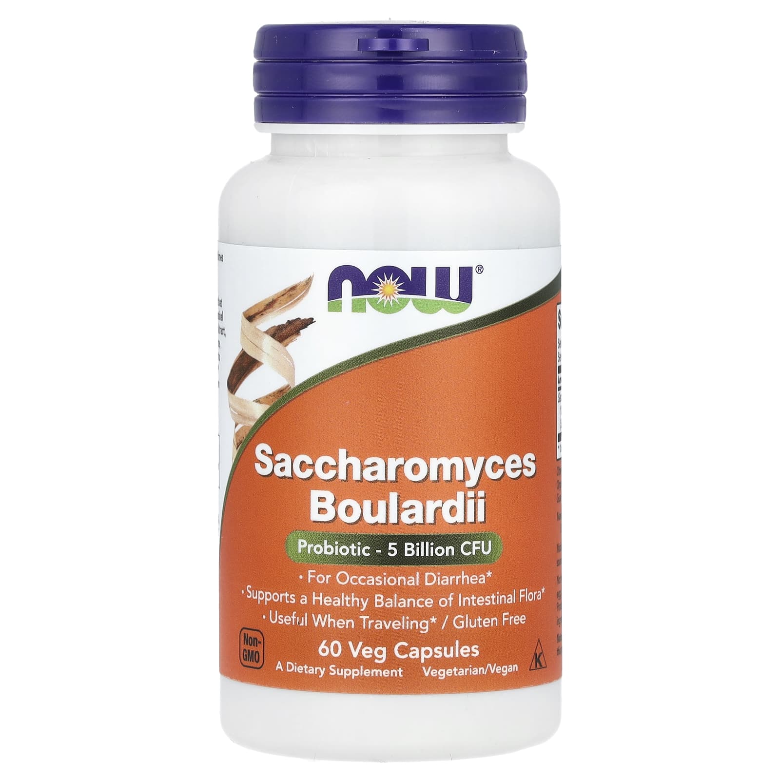 Saccharomyces Boulardii, 60 Cápsulas Vegetais, Now Foods
