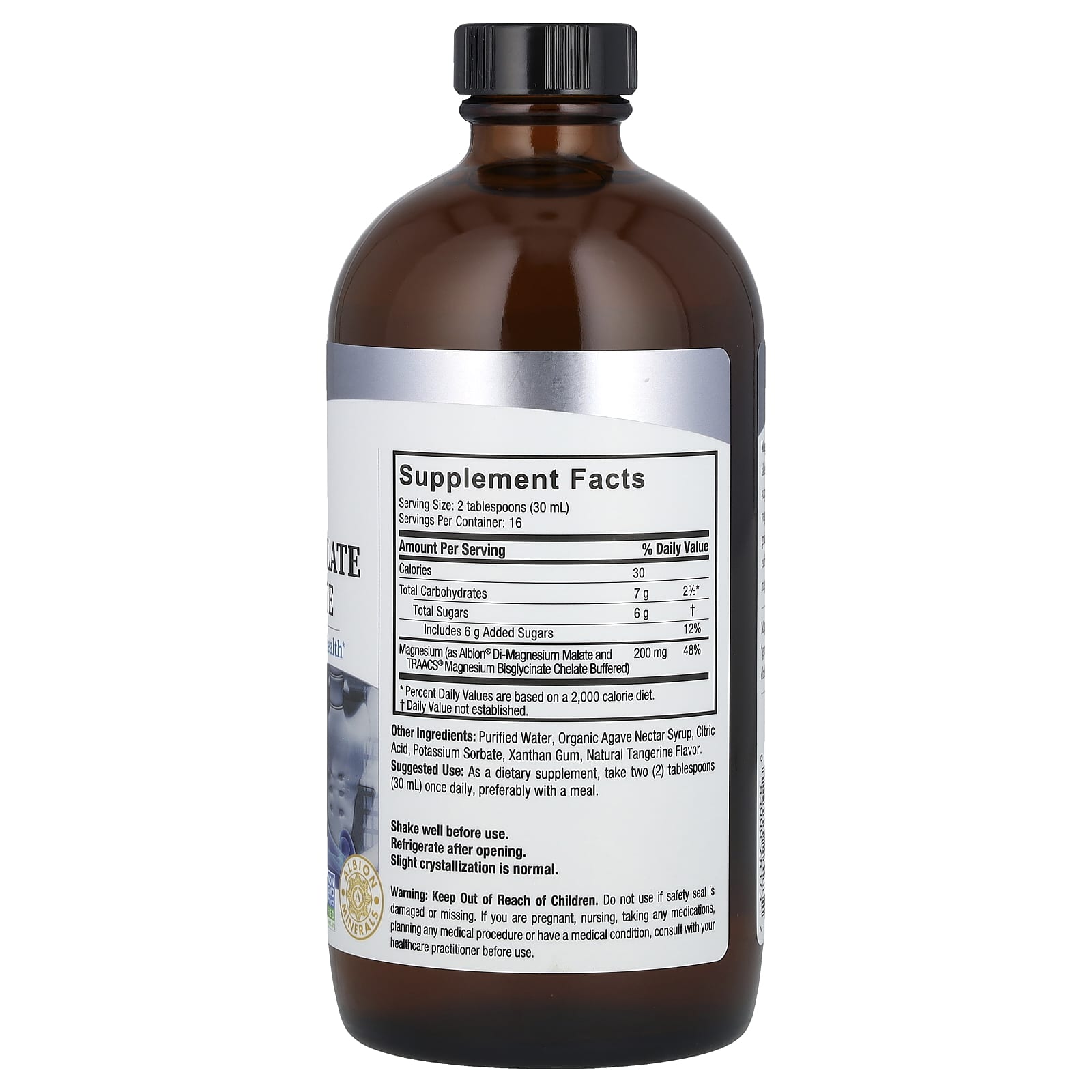 Malato e Glicinato de Magnésio Líquido - 480 ml. - Nature's Answer