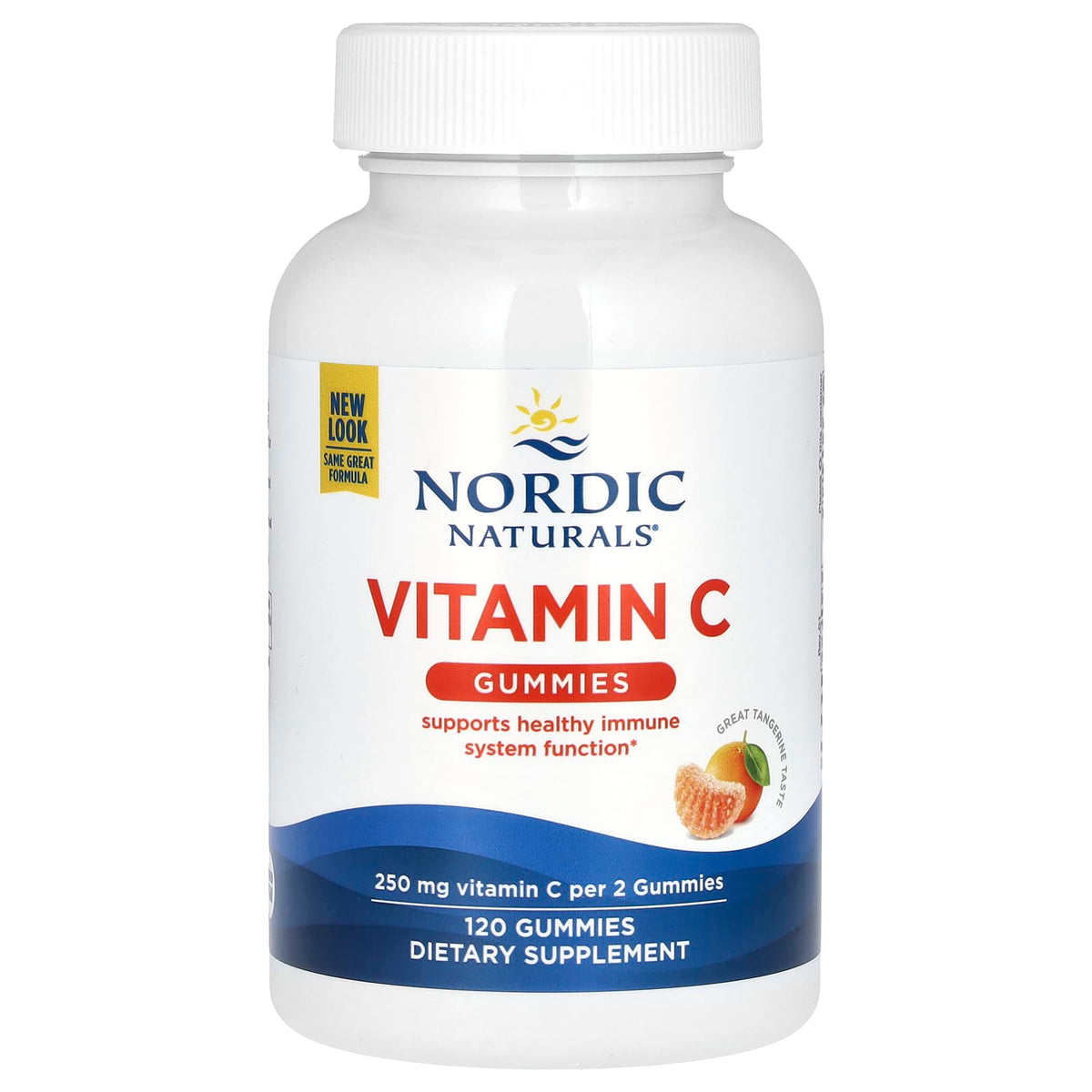 Gomas de vitamina C, 250 mg de tangerina - 120 gomas, Nordic Naturals