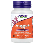 Astaxantina 4 mg, 60 cápsulas gelatinosas, Now Foods
