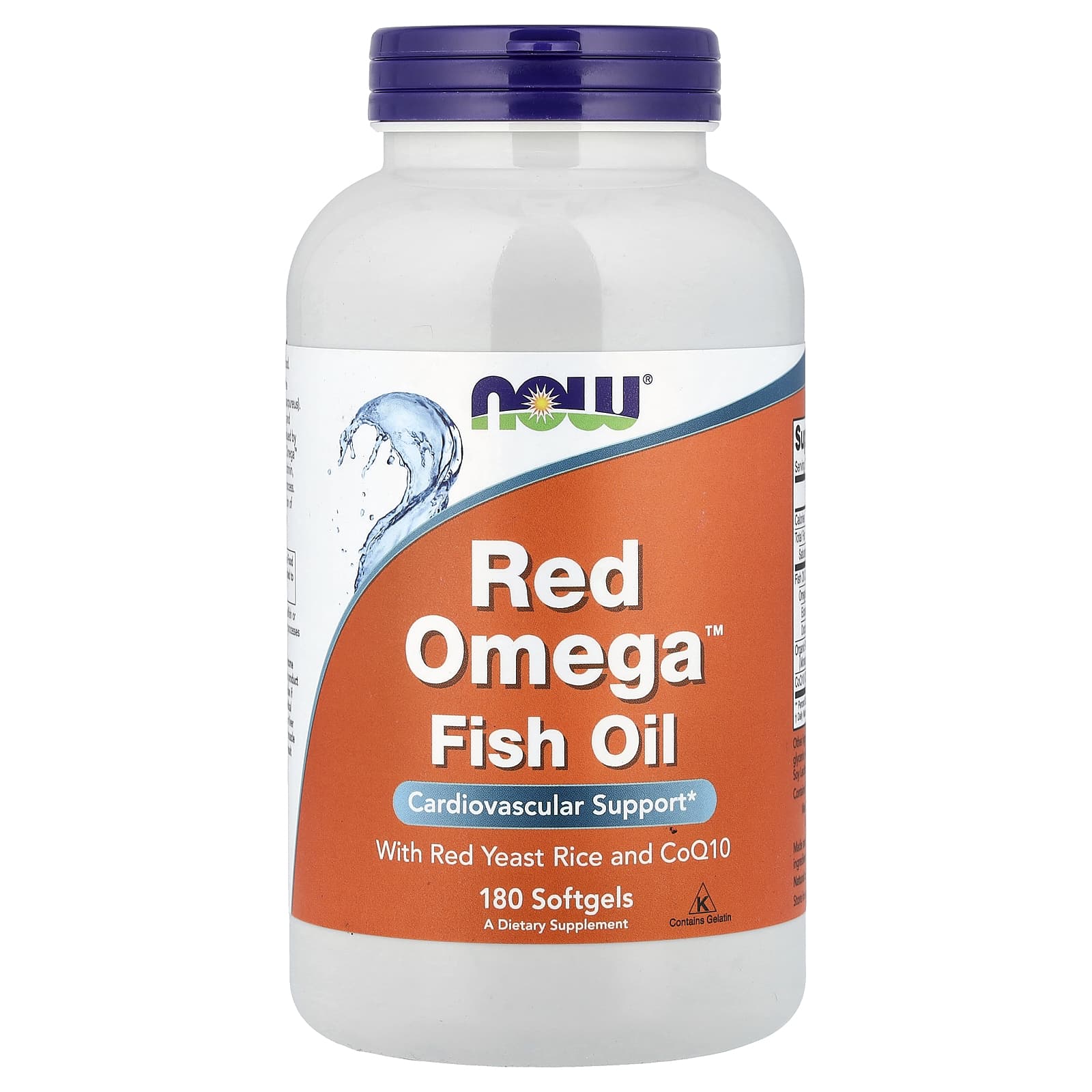 Red Omega (Arroz Vermelho Fermentado), 180 softgels, Now Foods