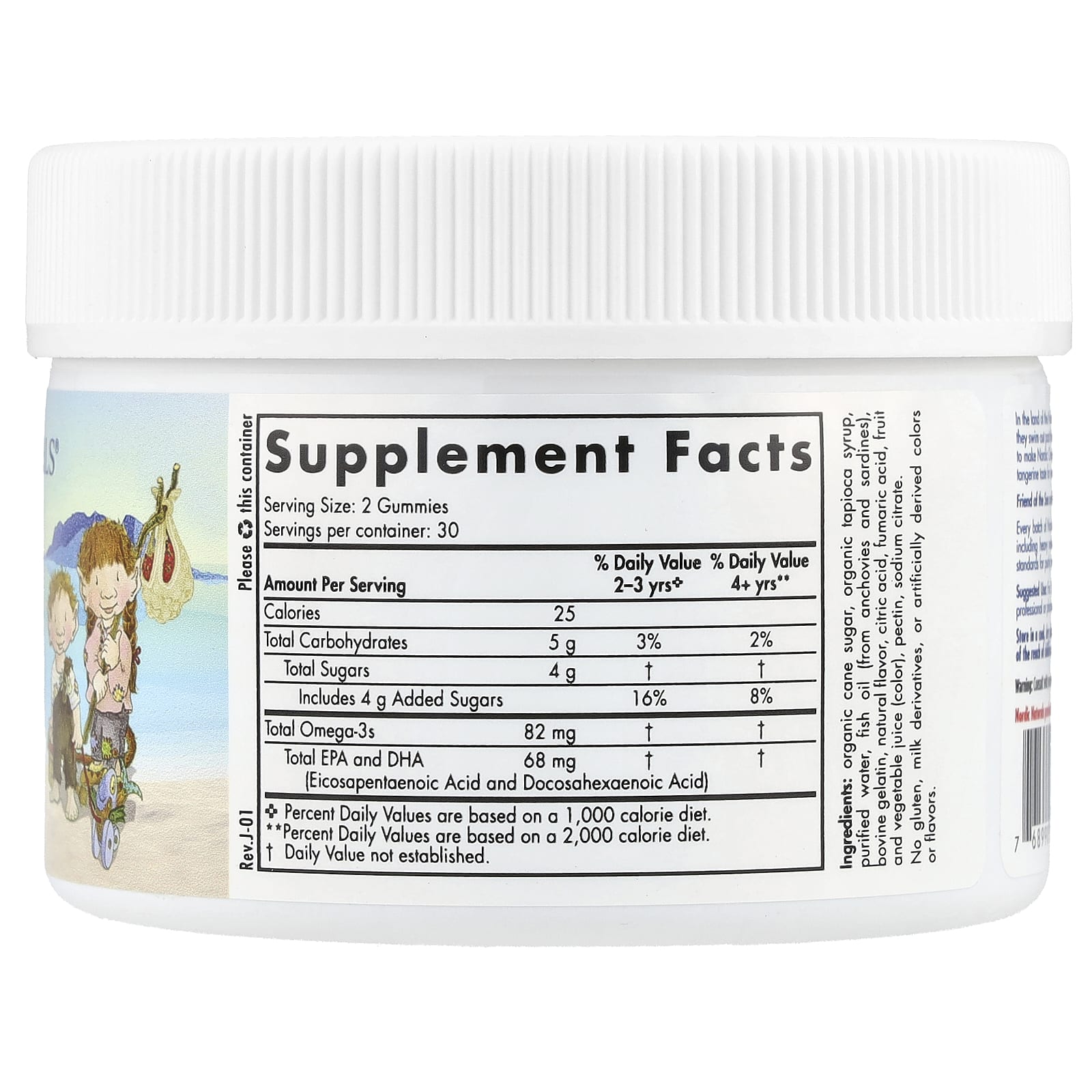 Gomas Nordic Omega-3 - 82 mg Gummies de Tangerina - 60 gomas, Nordic Naturals