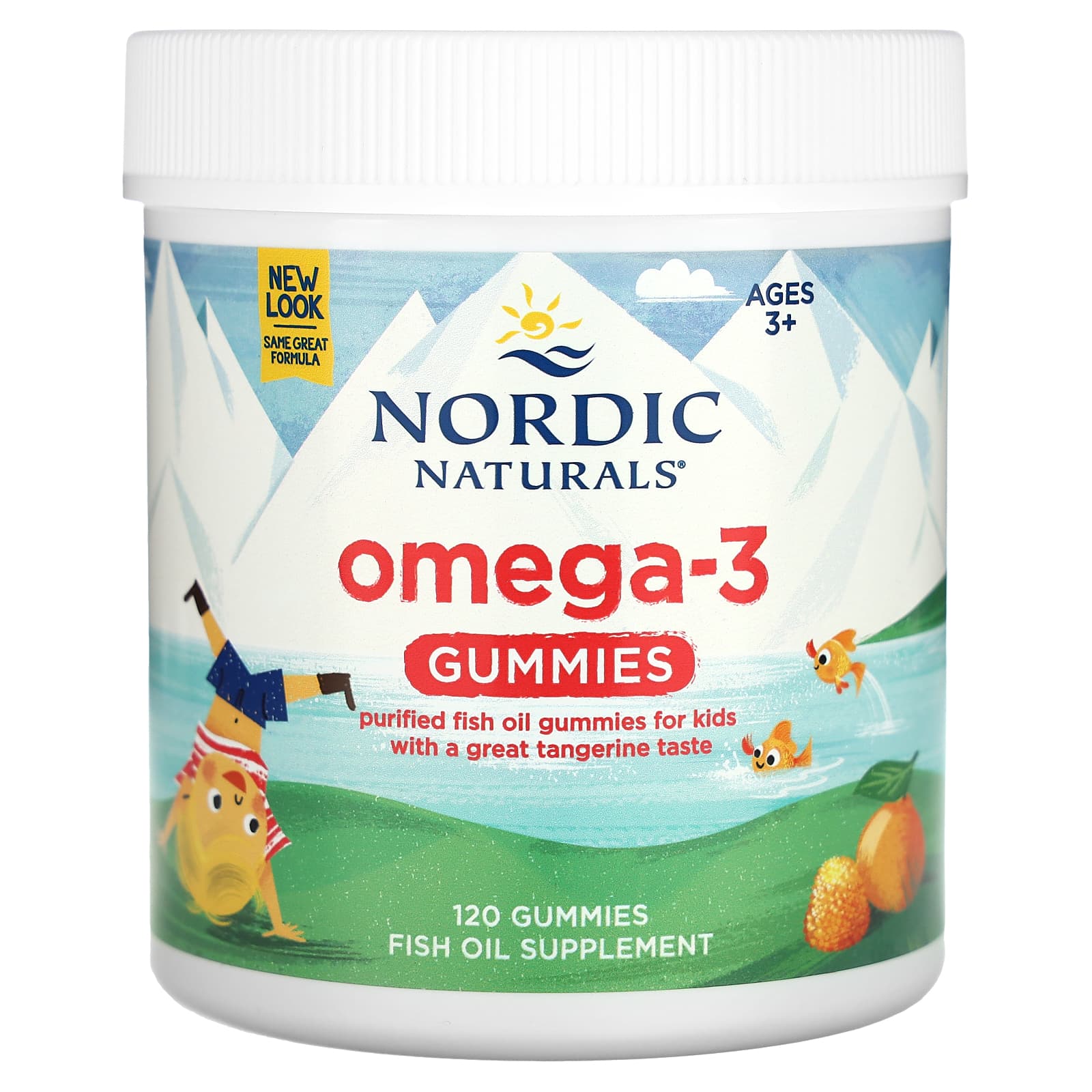 Gomas Nordic Omega-3 - 82 mg Gummies de Tangerina - 120 gomas, Nordic Naturals
