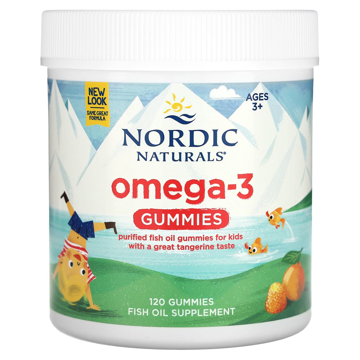 Gomas Nordic Omega-3 - 82 mg Gummies de Tangerina - 120 gomas, Nordic Naturals