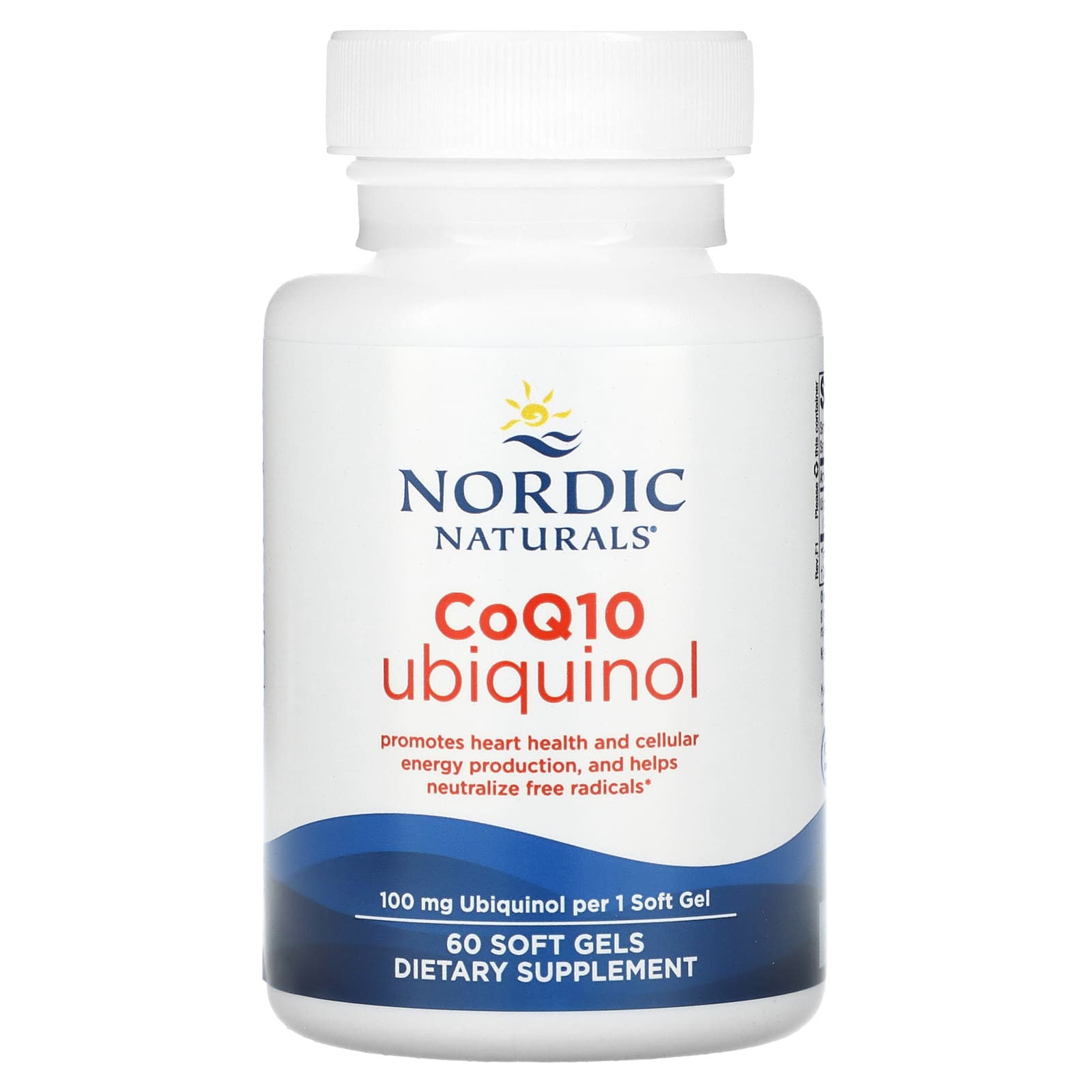 Nordic CoQ10 Ubiquinol Sport, 100 mg - 60 cápsulas gelatinosas, Nordic Naturals