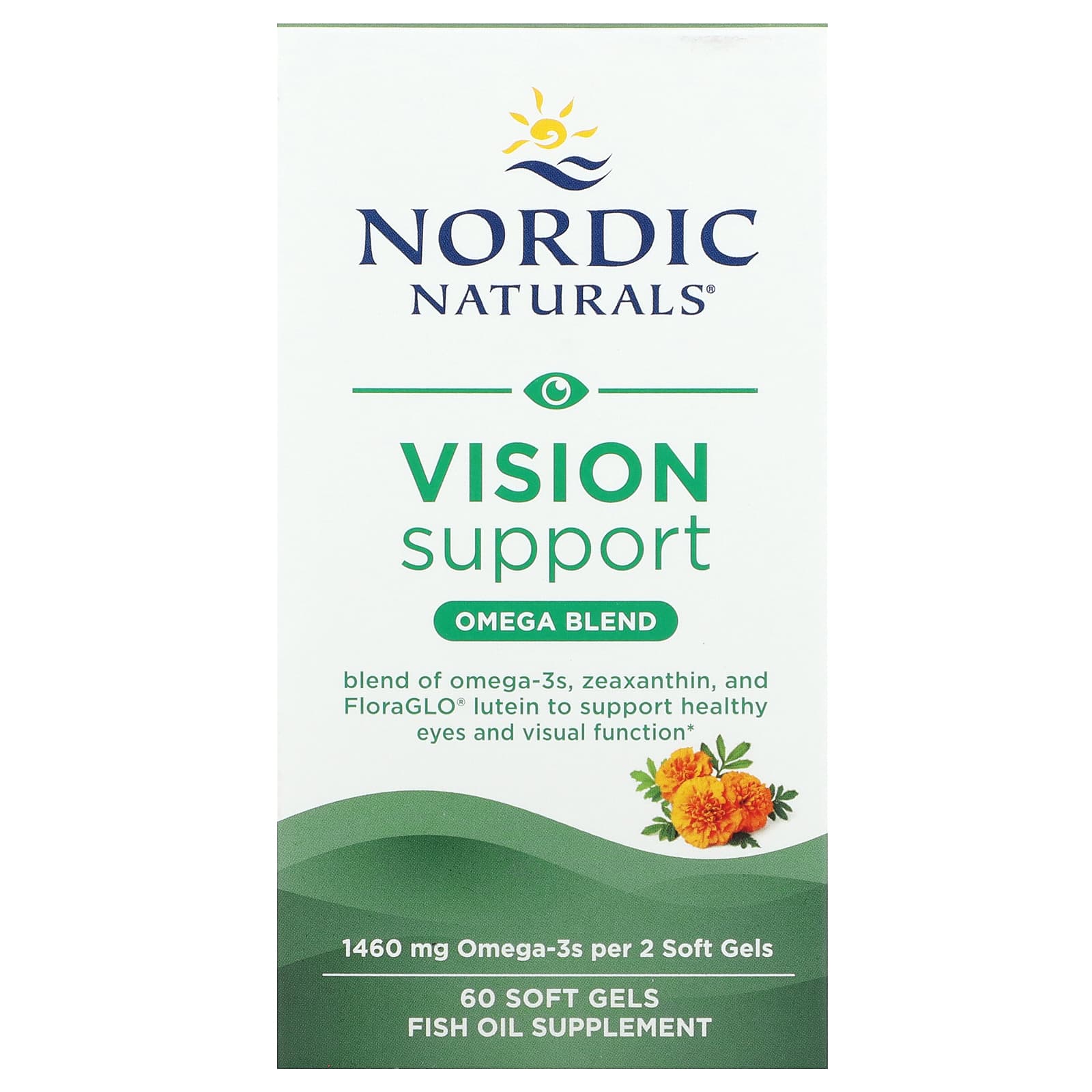 Suporte para a visão, 1460 mg - 60 cápsulas gelatinosas, Nordic Naturals