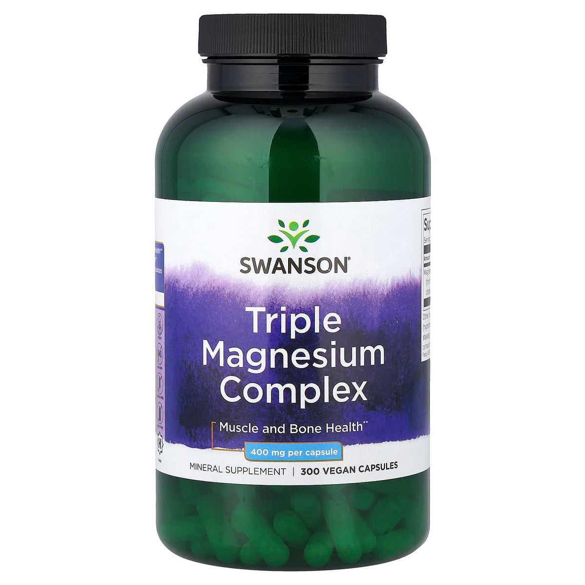 Complexo Triplo de Magnésio, 400 mg, 300 Cápsulas, Swanson