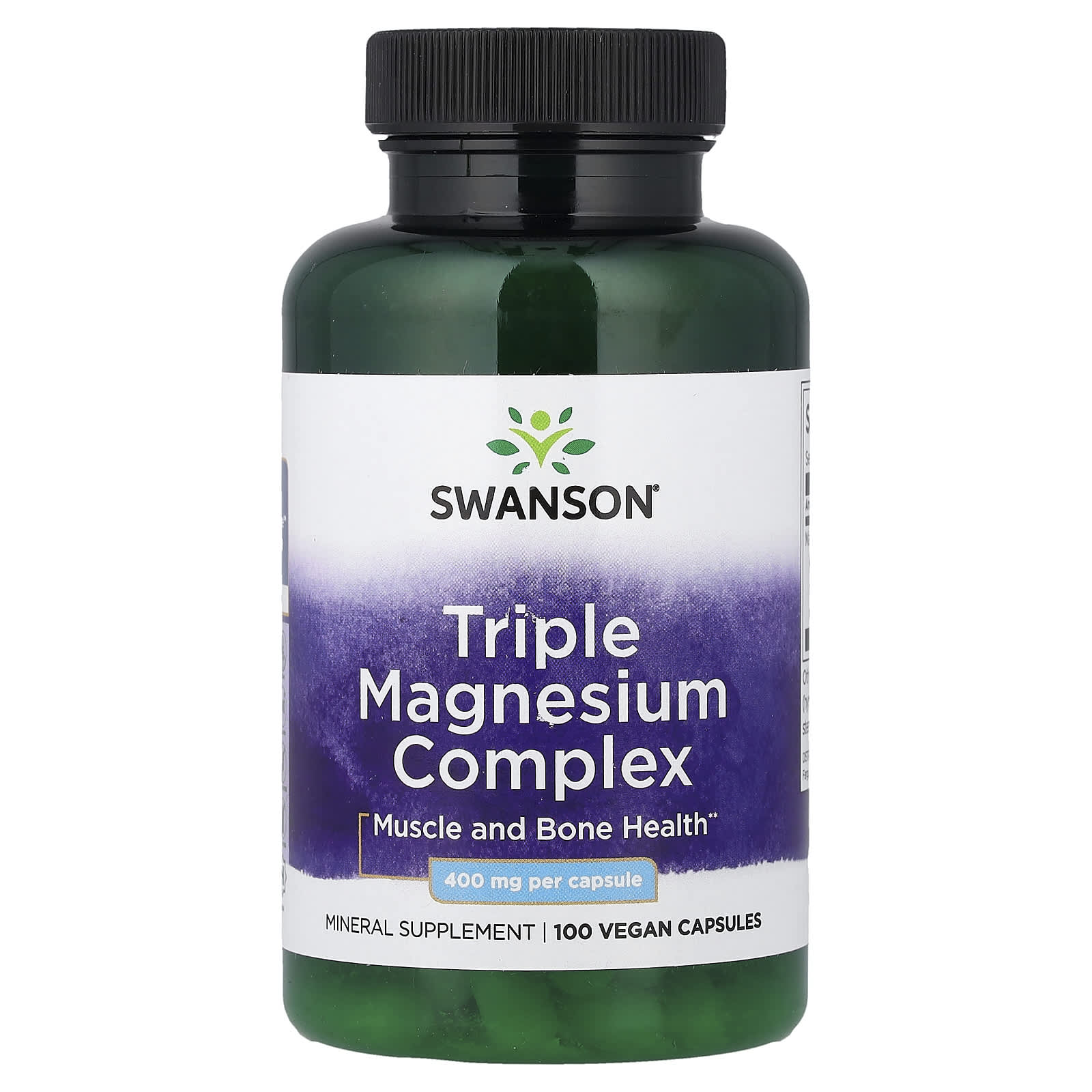 Complexo Triplo de Magnésio, 400 mg, 100 Cápsulas, Swanson