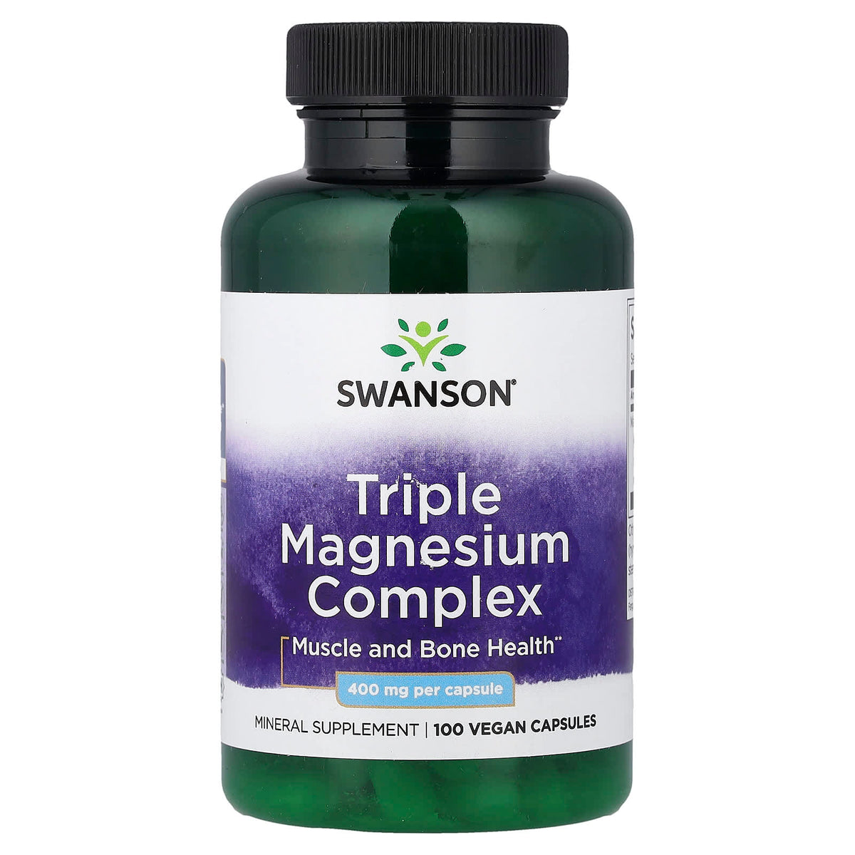 Complexo Triplo de Magnésio, 400 mg, 100 Cápsulas, Swanson