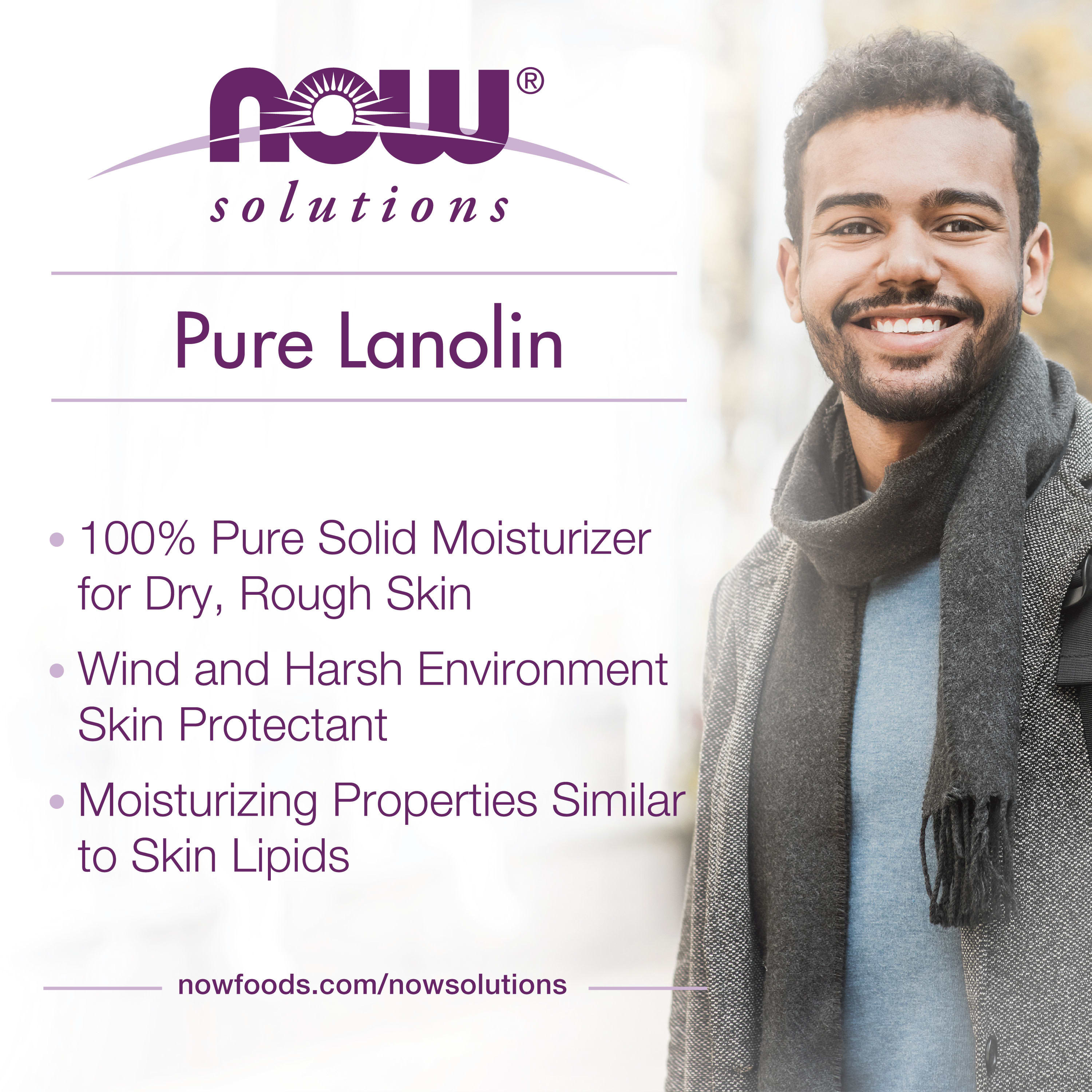 Lanolina - 100% Pura, 198 gramas, Now Foods