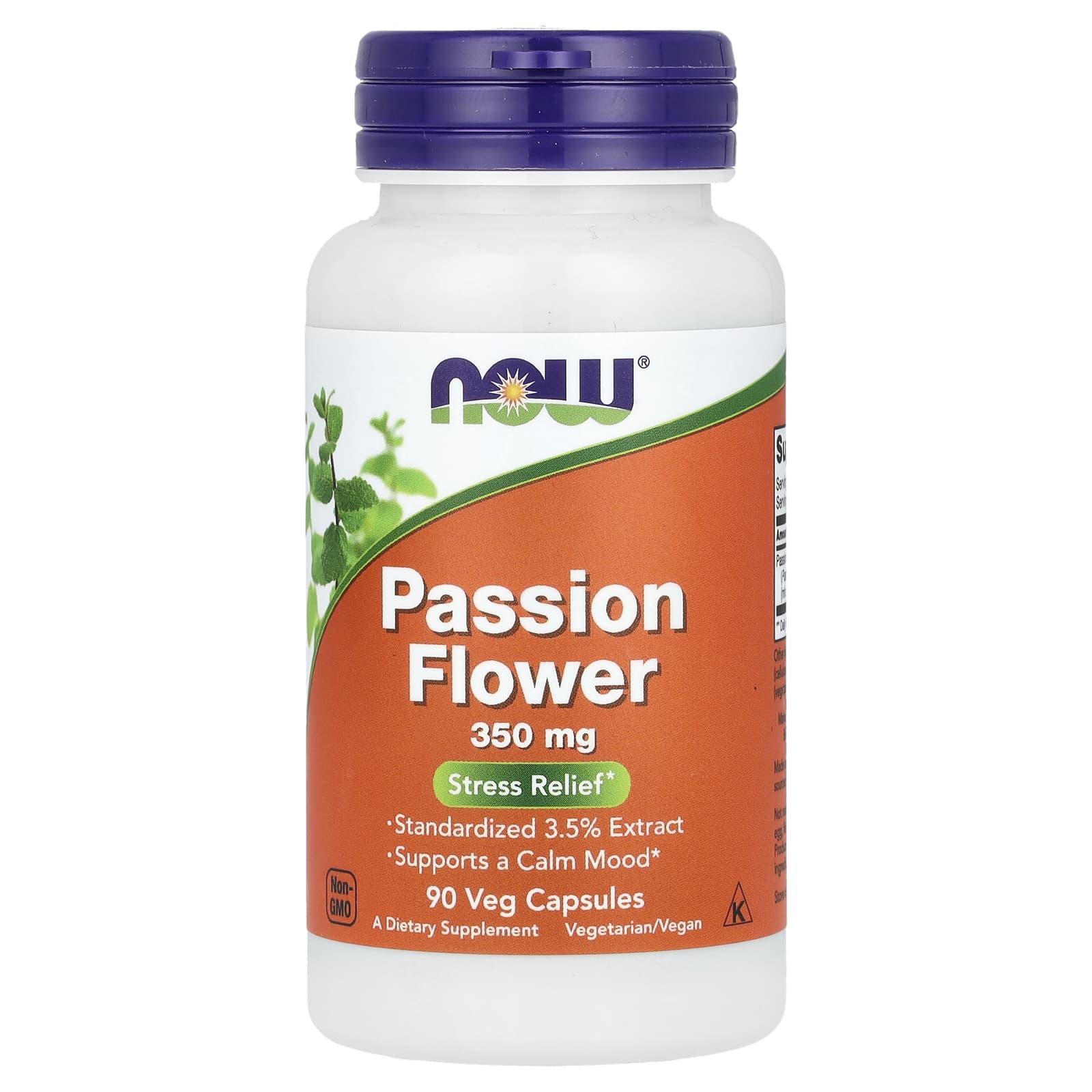 Flor da Paixão, 350mg, 90 vcaps, Now Foods