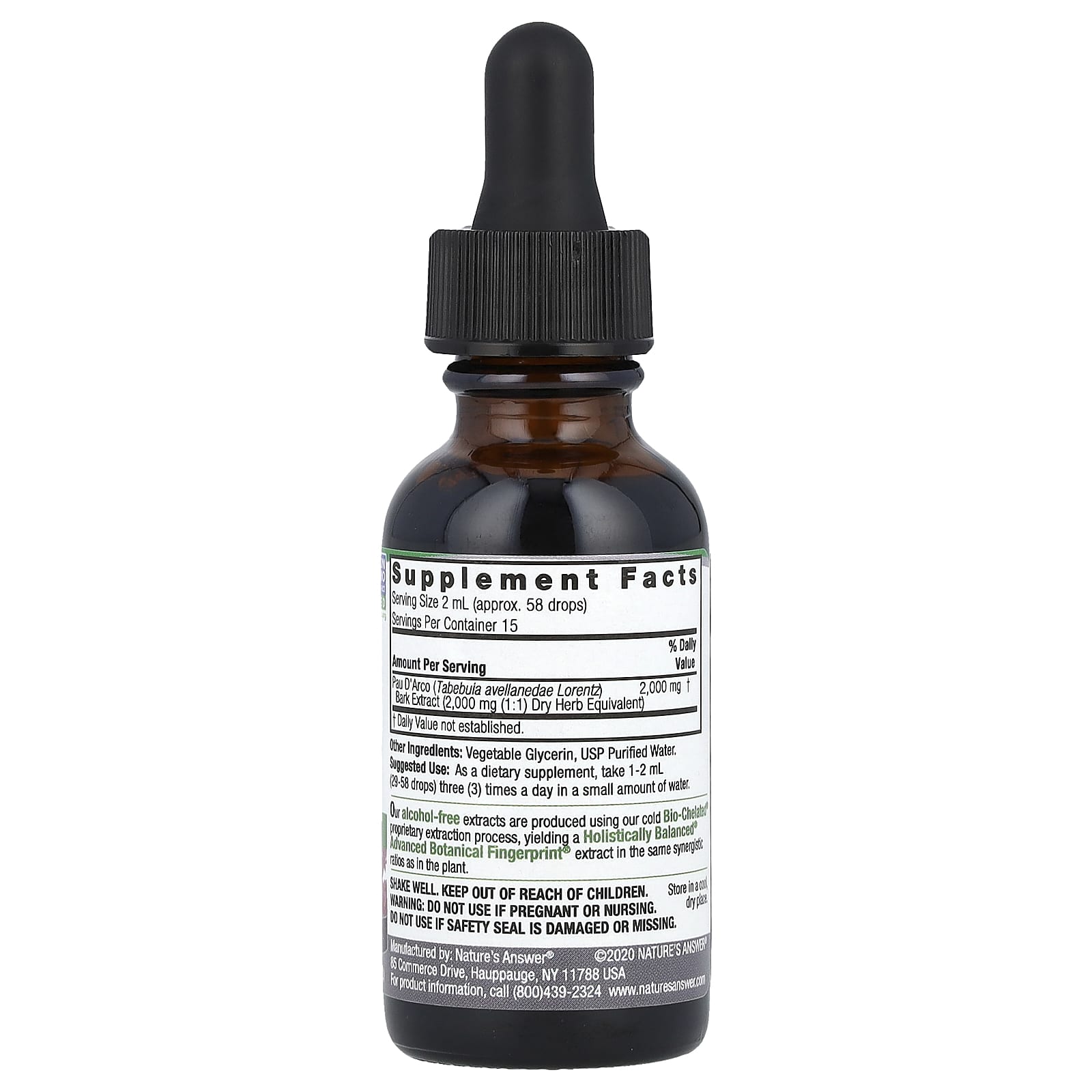 Casca de Pau D'Arco, 2000mg - 30 ml. - Nature's Answer