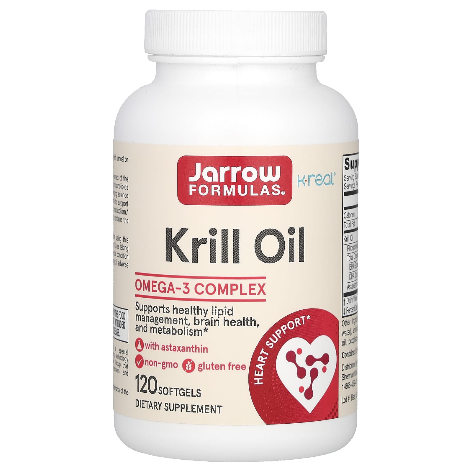 Óleo de Krill - 120 cápsulas gelatinosas, Jarrow Formulas