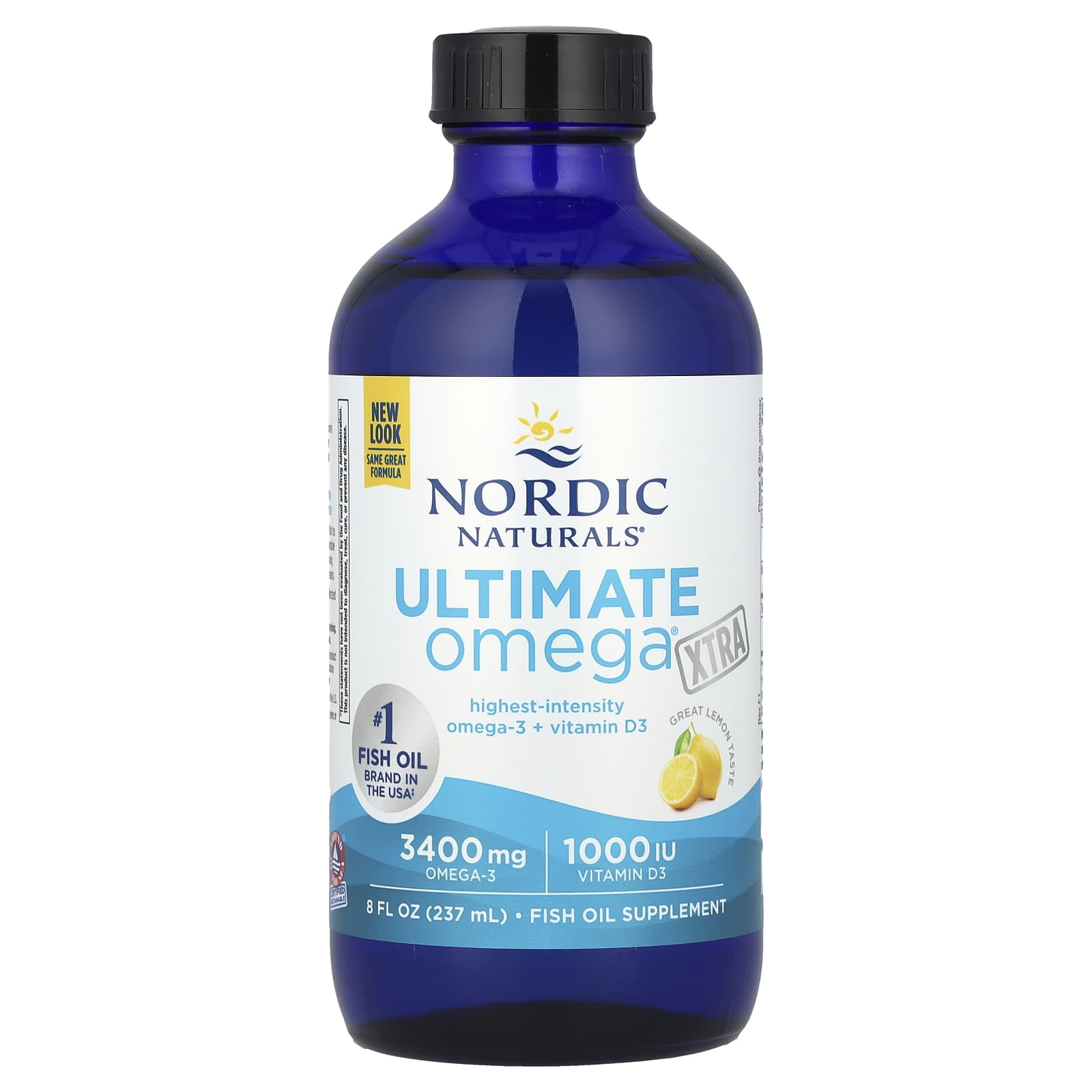 Ultimate Omega Xtra - 3400mg Limão - 237 ml., Nordic Naturals