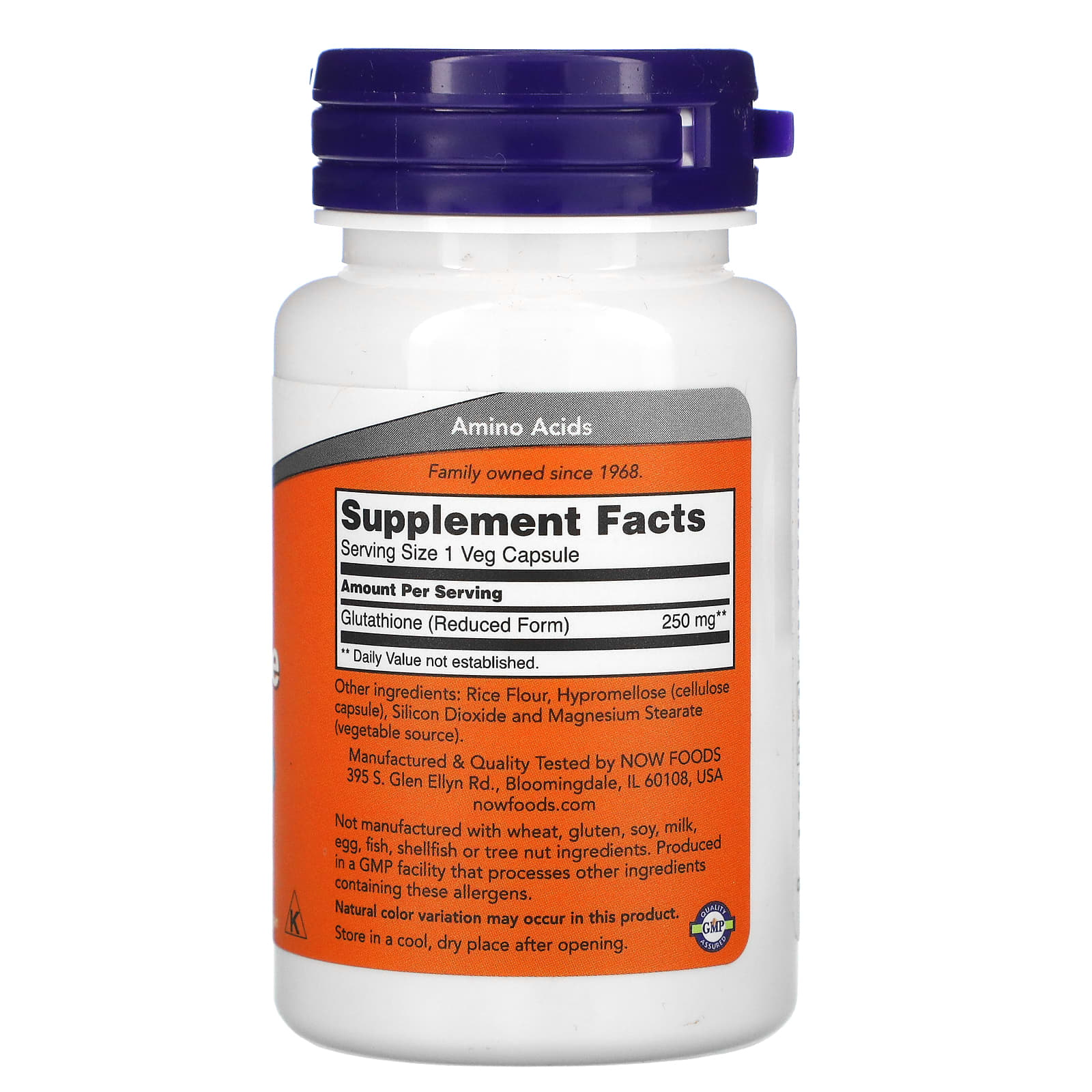 Glutationa - 250mg, 60 vcaps, Now Foods