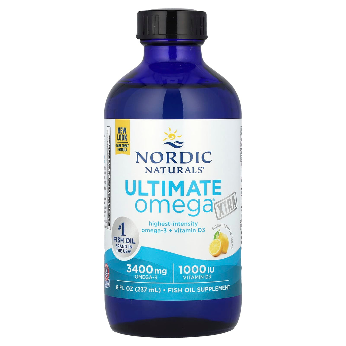 Ultimate Omega Xtra - 3400mg Limão - 237 ml., Nordic Naturals