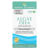 Algas DHA, 500 mg - 60 cápsulas gelatinosas, Nordic Naturals