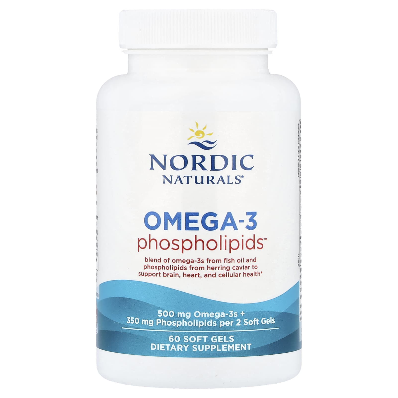 Fosfolipídios ômega-3, 500 mg - 60 cápsulas gelatinosas, Nordic Naturals