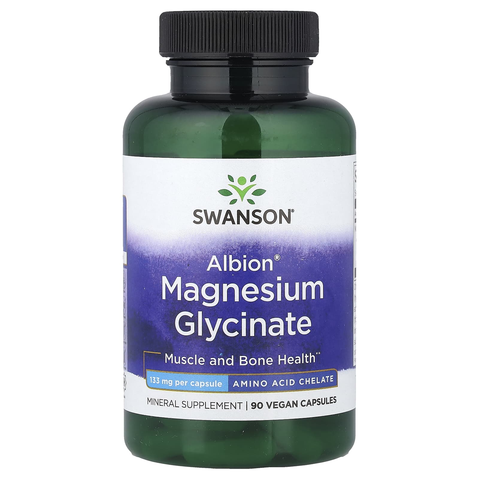 Albion Magnésio Quelatado 133 mg, 90 Cápsulas, Swanson