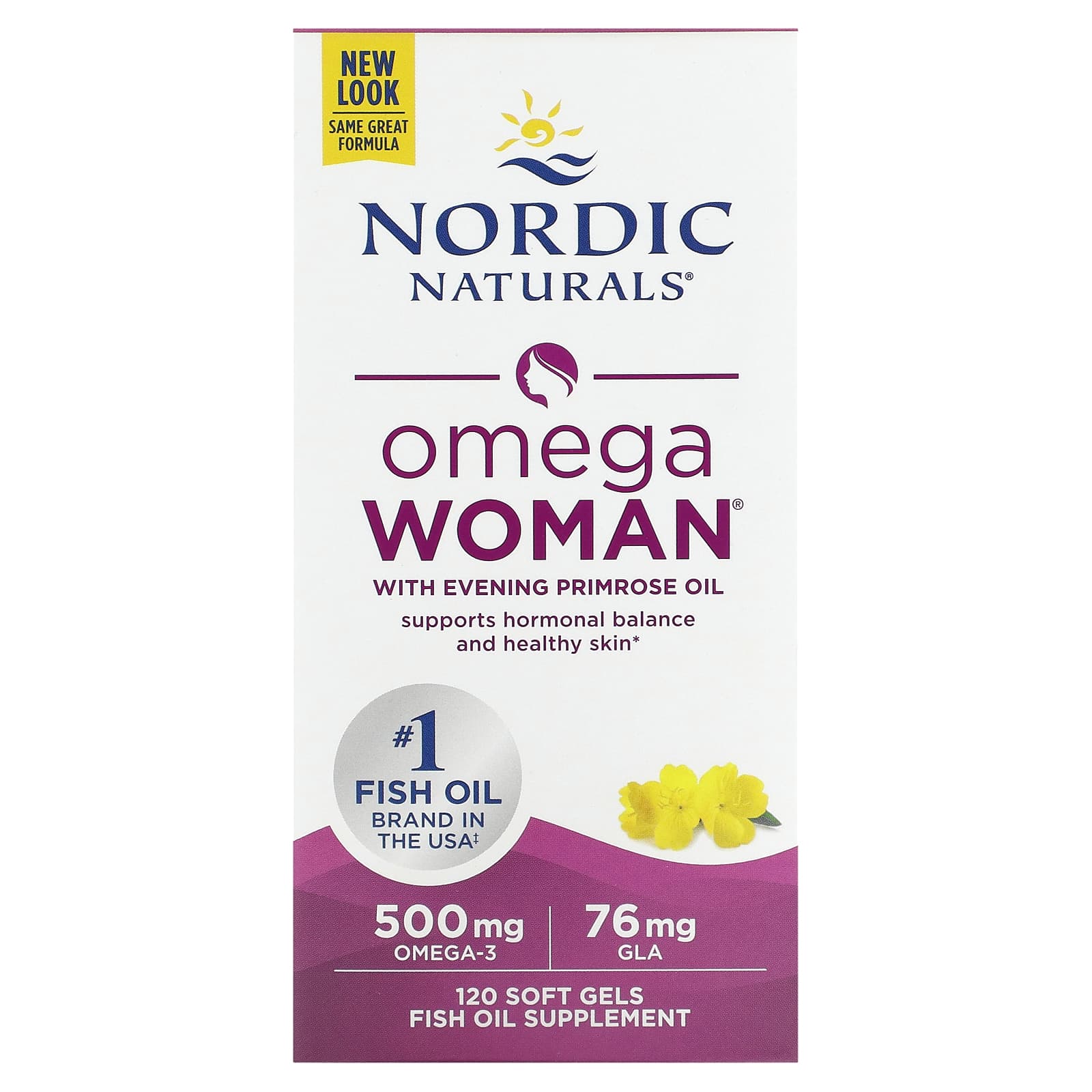 Omega Woman, 500mg - 120 cápsulas gelatinosas, Nordic Naturals