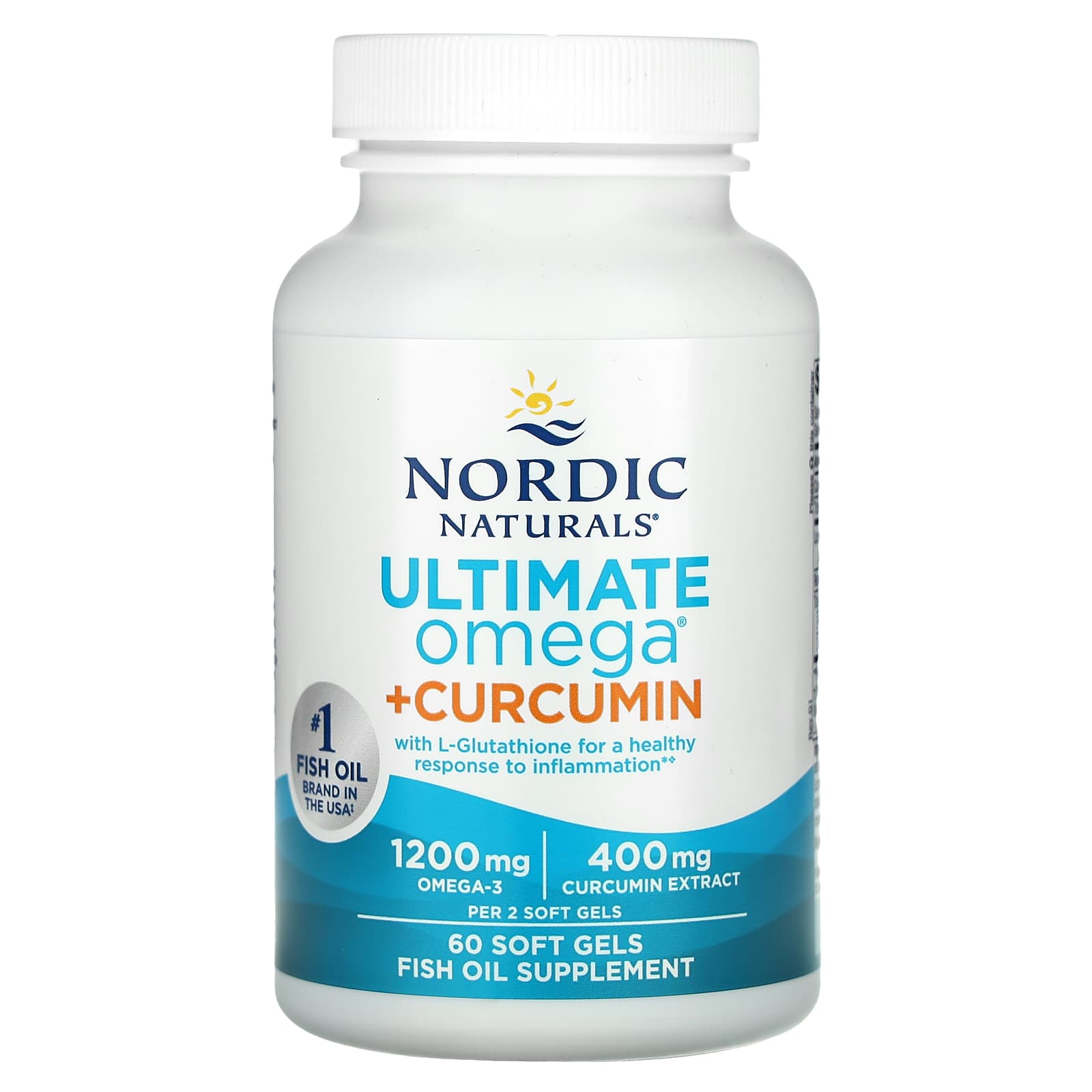 Ômega Curcumina, 1200mg - 60 cápsulas gelatinosas, Nordic Naturals