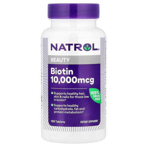 Biotina - 10000mcg - 100 comprimidos - Natrol