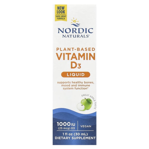 Vitamina D3 à base de plantas, 30 ml, Nordic Naturals