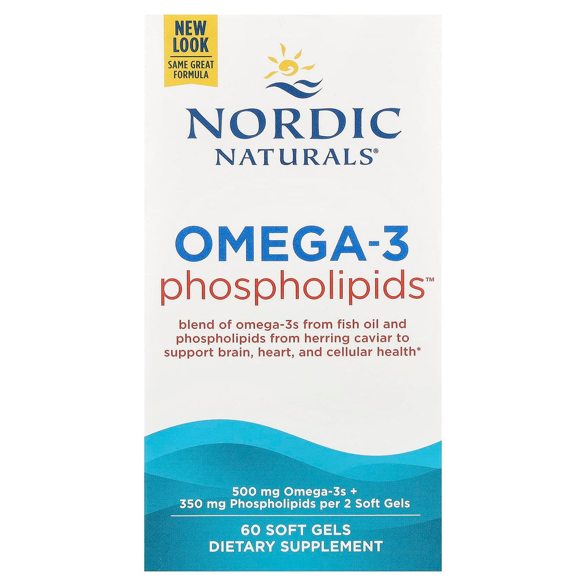 Fosfolipídios ômega-3, 500 mg - 60 cápsulas gelatinosas, Nordic Naturals
