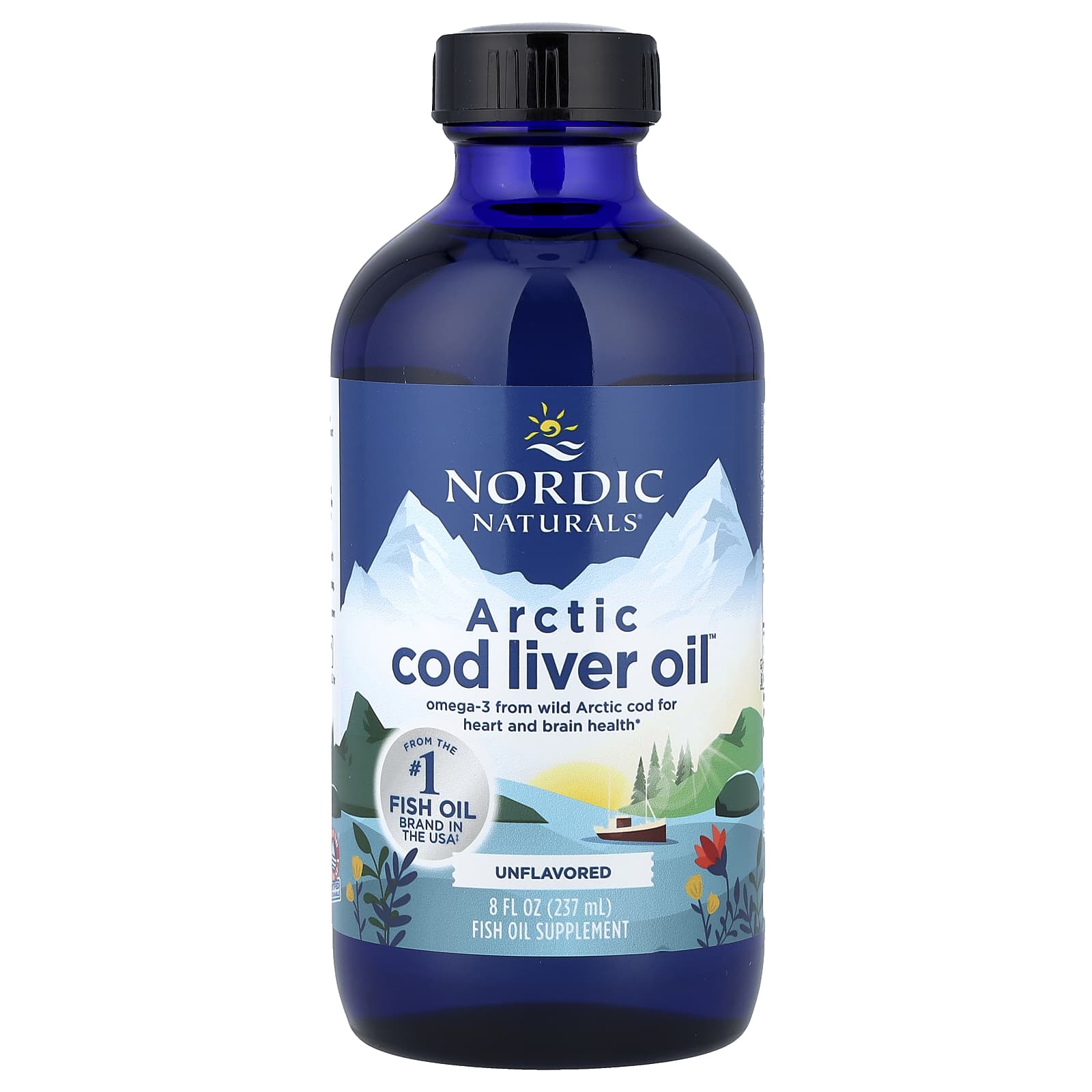 Óleo de fígado de bacalhau do Ártico, sem sabor, 237 ml (8 fl oz), Nordic Naturals