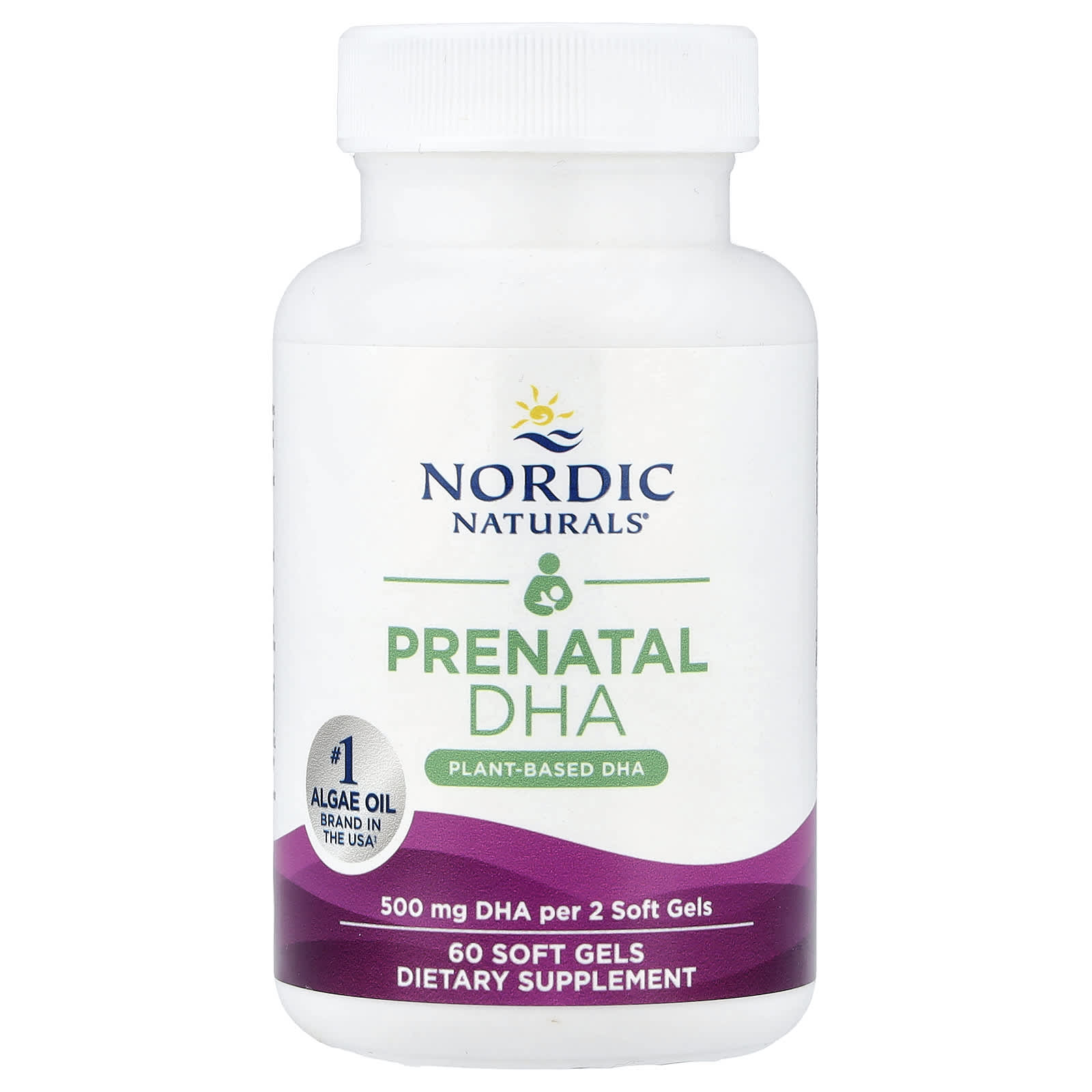Pré-natal DHA Vegano, 500 mg - 60 cápsulas gelatinosas, Nordic Naturals