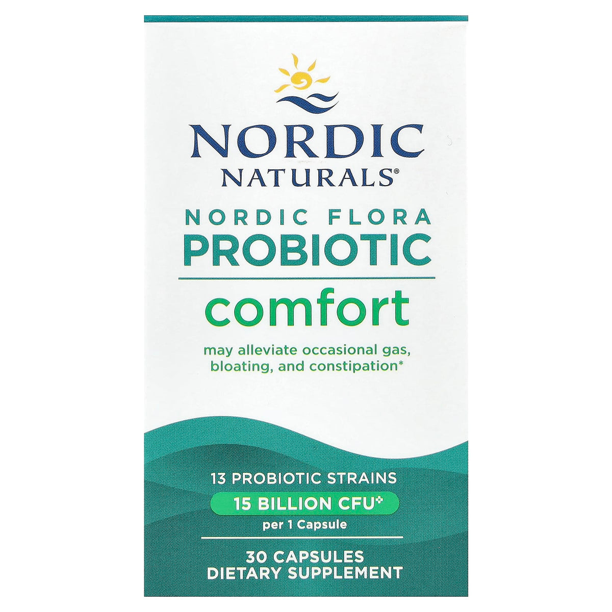 Nordic Flora Probiotic Comfort, 15 bilhões de UFC - 30 cápsulas, Nordic Naturals