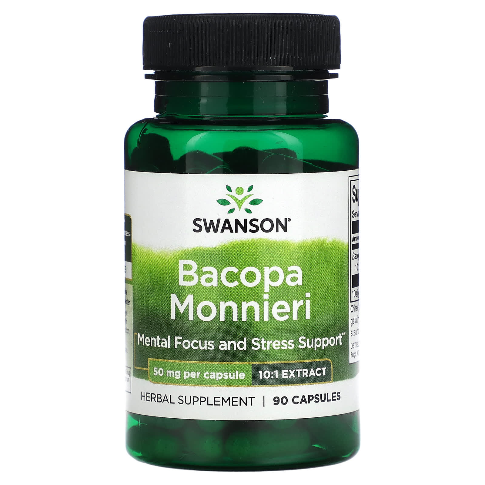 Extrato de Bacopa Monnieri 10:1, 50mg