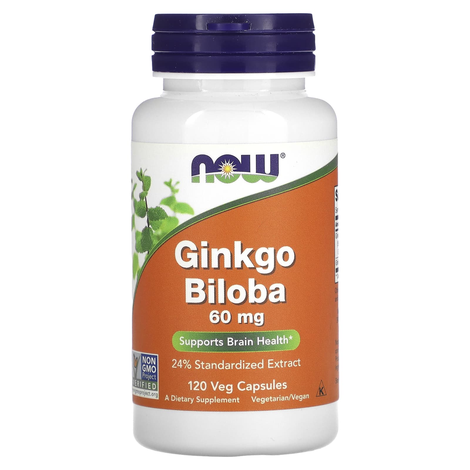 Ginkgo Biloba - 60mg, 120 vcaps, Now Foods