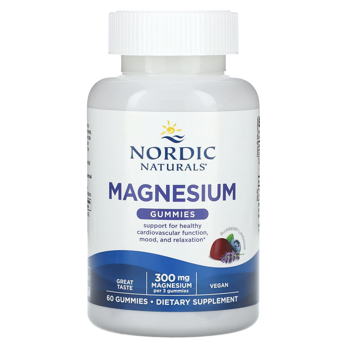 Gomas de Magnésio, Mirtilo e Lavanda - 60 gomas, Nordic Naturals