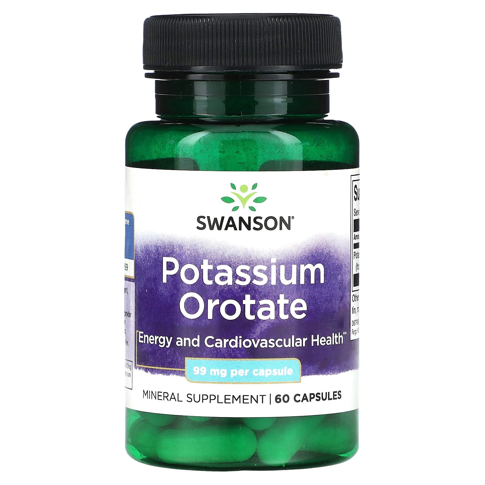 Orotato de potássio, 99 mg