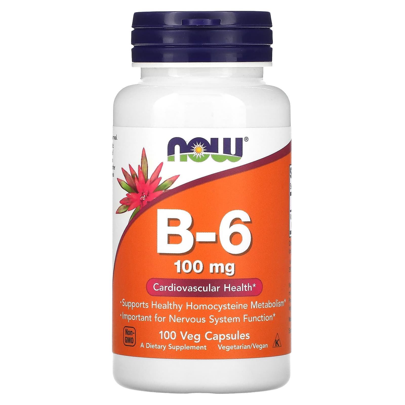 Vitamina B-6 - 100mg, 100 caps, Now Foods