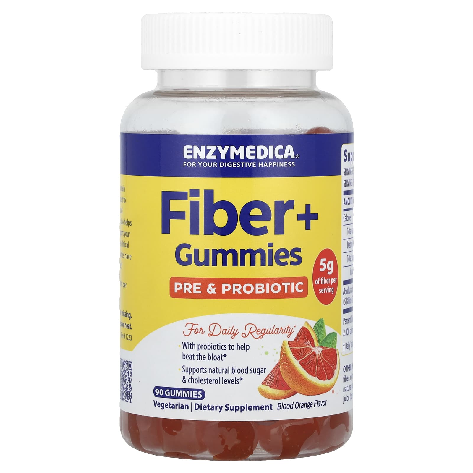Fiber+ Gomas, Laranja Sanguínea - 90 gomas - Enzymedica