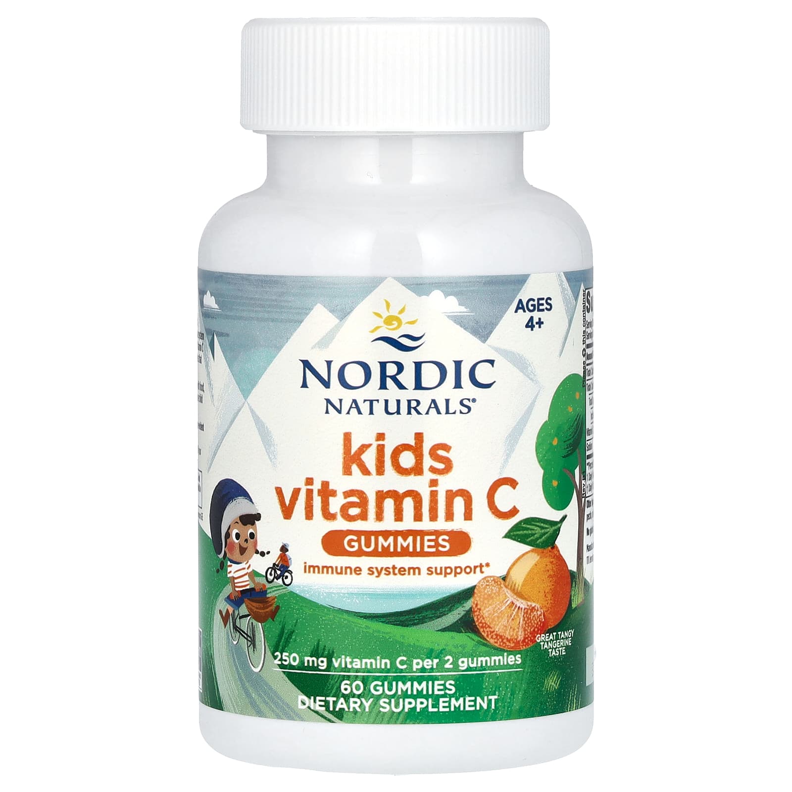 Vitamina C para Crianças, Tangerina, 60 Gomas, Nordic Naturals