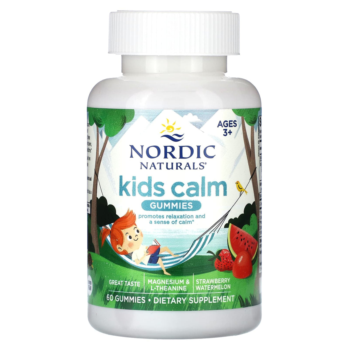 Kids Calm Gummies, Morango e Melancia - 60 gomas, Nordic Naturals