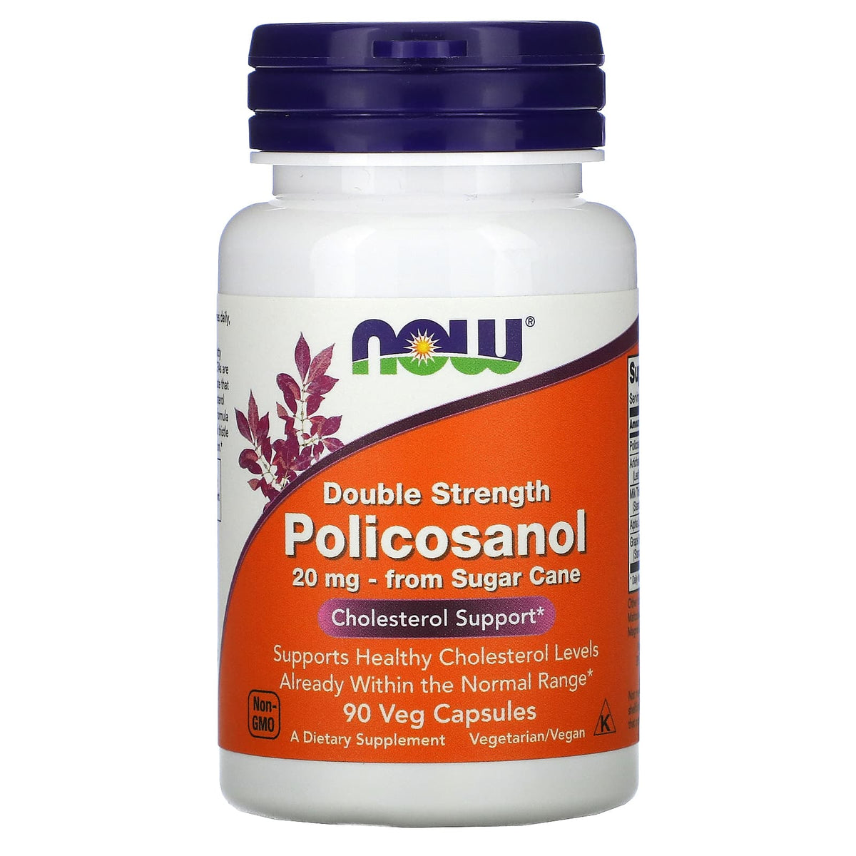 Policosanol - 20mg, 90 vcaps, Now Foods