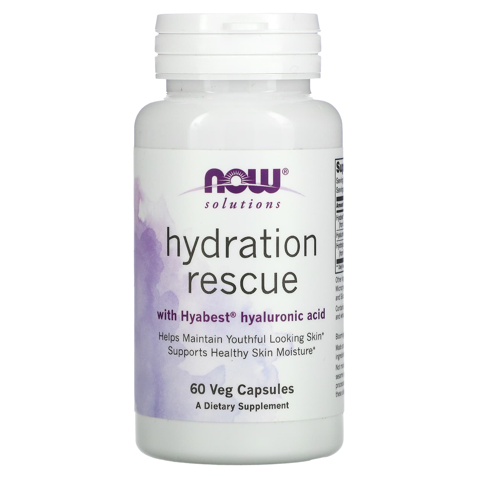 Resgate de Hidratação, 60 vcaps, Now Foods