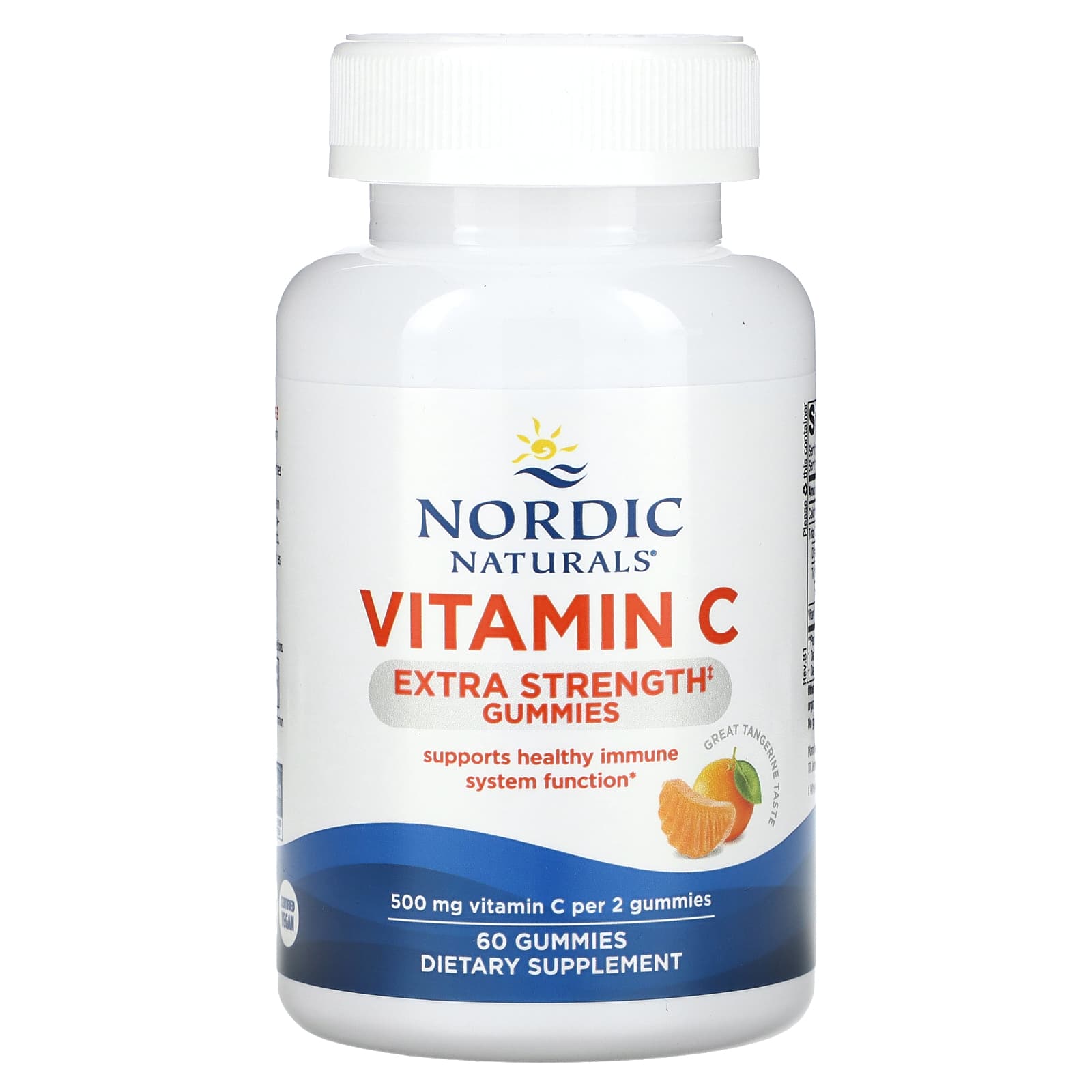 Vitamina C Extra Forte em Gomas, Tangerina - 60 gomas, Nordic Naturals