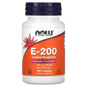Vitamina E-200, Natural, 100 softgels, Now Foods