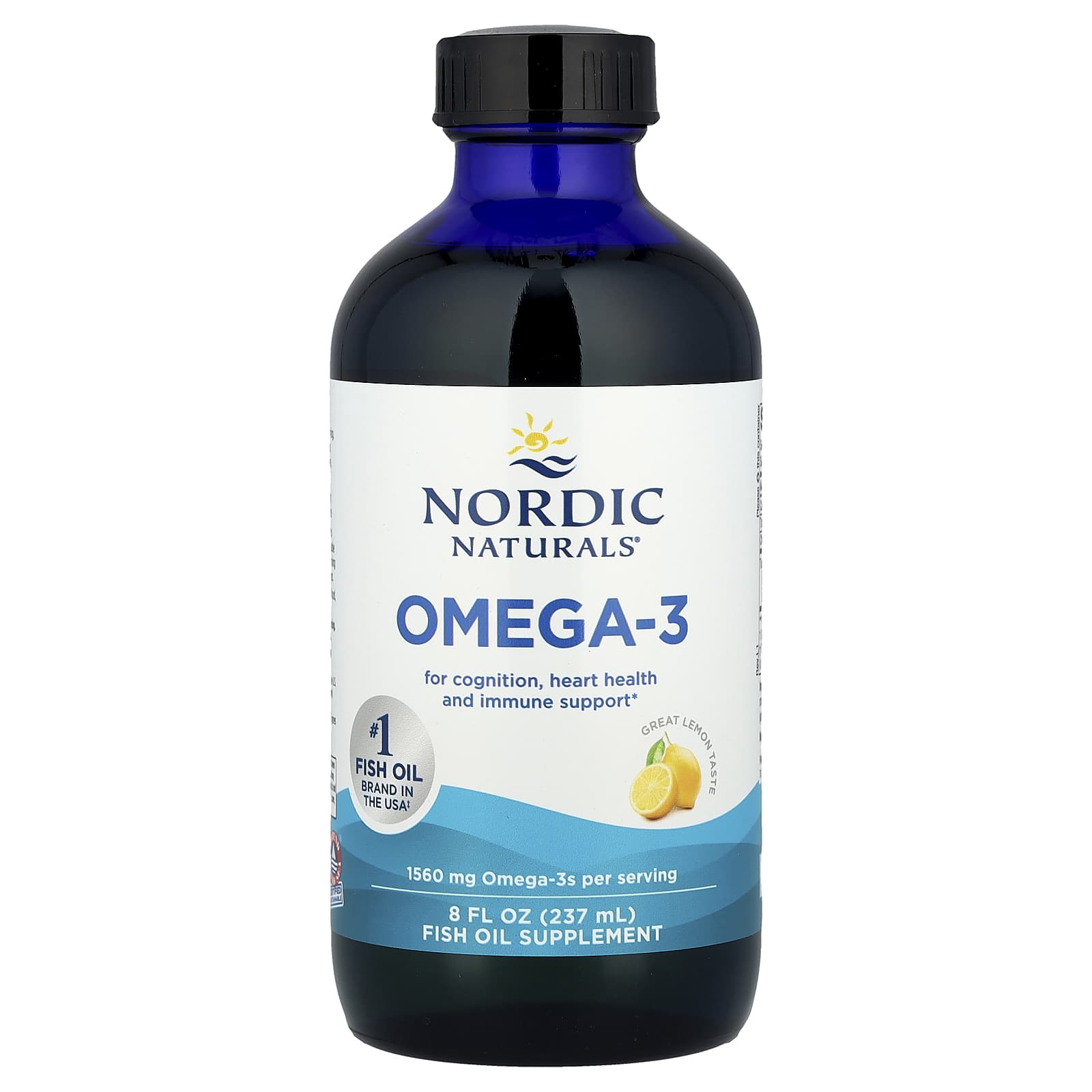 Ômega-3D 1560 mg, Limão, 237 ml, Nordic Naturals