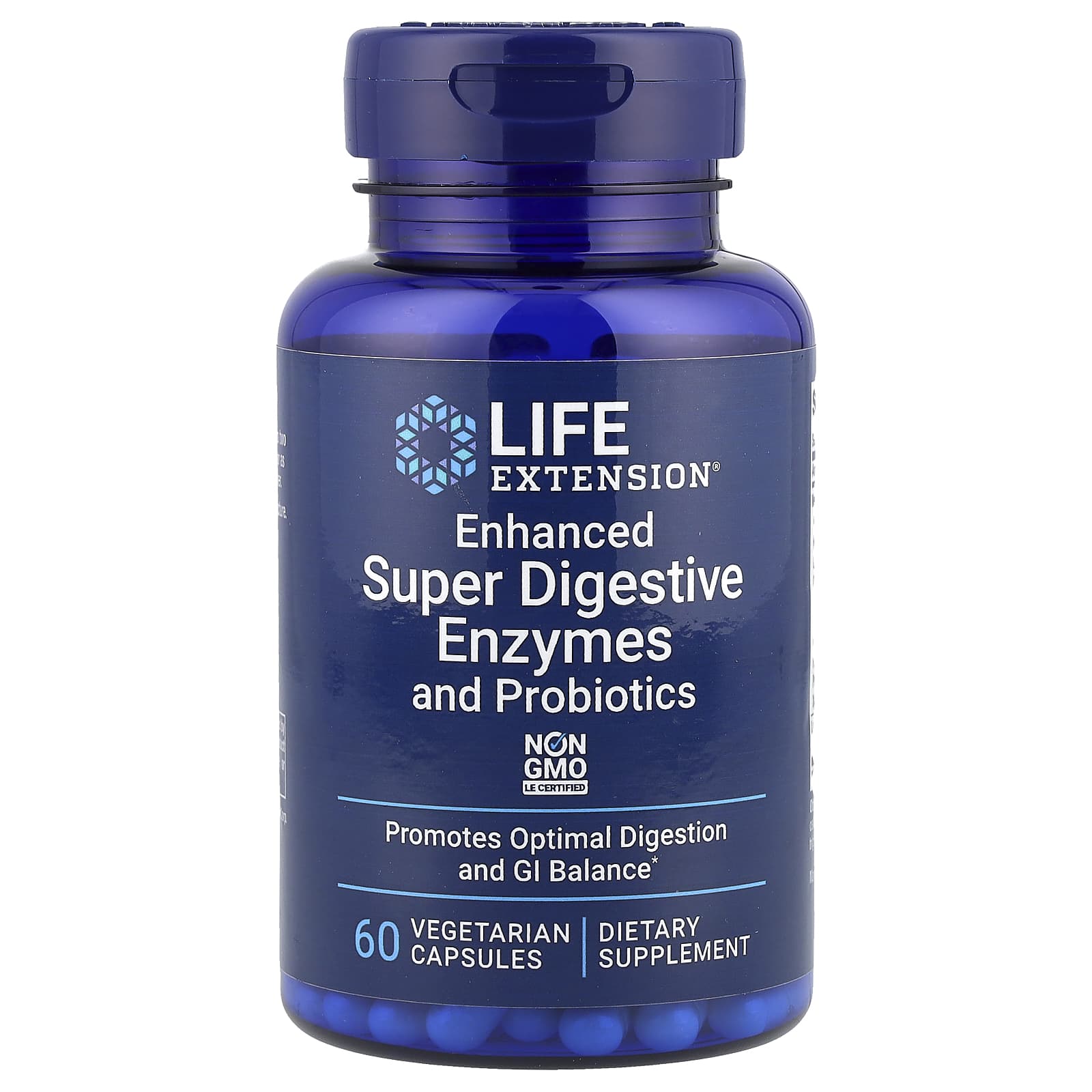 Enzimas Super Digestivas e Probióticos Aprimorados, 60 Cápsulas, Life Extension