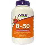Vitamina B-50 - Vitamina B-50, 250 comprimidos, Now Foods